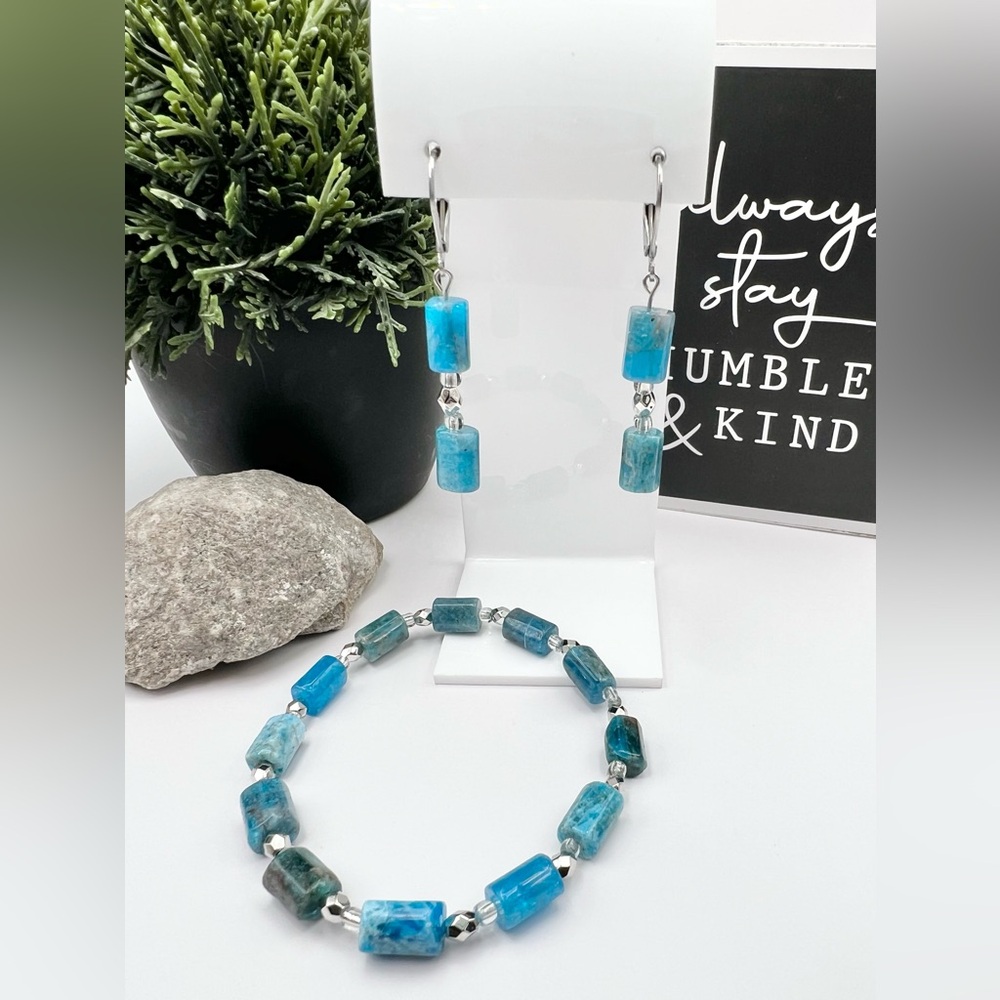 APATITE GEMSTONE JEWELRY SET